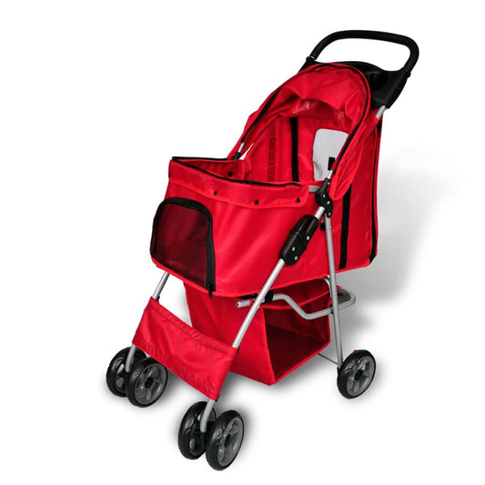 Wandelwagen voor hond rood is nu te koop bij PeponiXL, paradijselijk wonen!