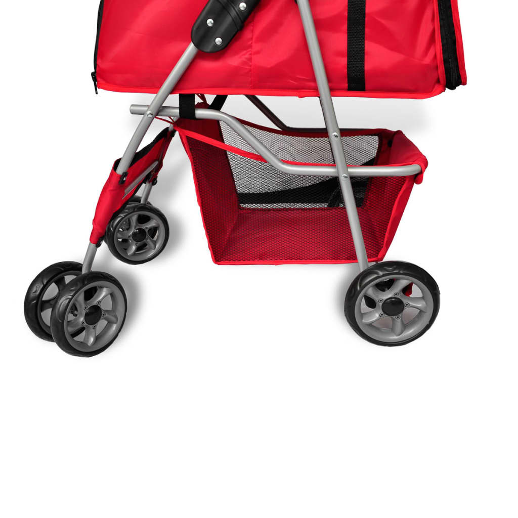 Wandelwagen voor hond rood is nu te koop bij PeponiXL, paradijselijk wonen!