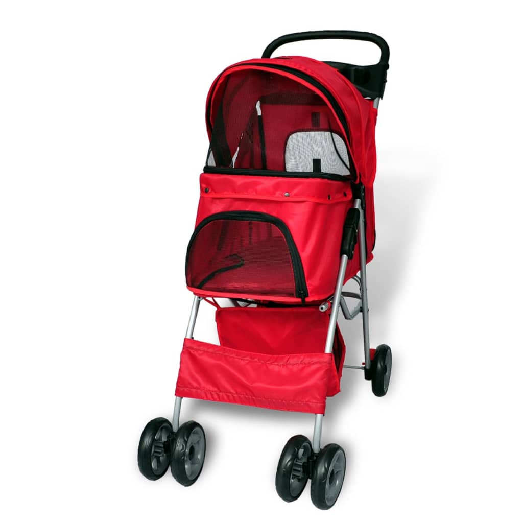 Wandelwagen voor hond rood is nu te koop bij PeponiXL, paradijselijk wonen!