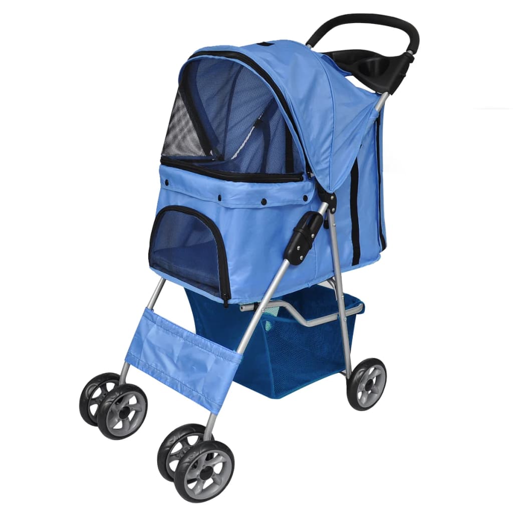 Wandelwagen voor hond blauw is nu te koop bij PeponiXL, paradijselijk wonen!