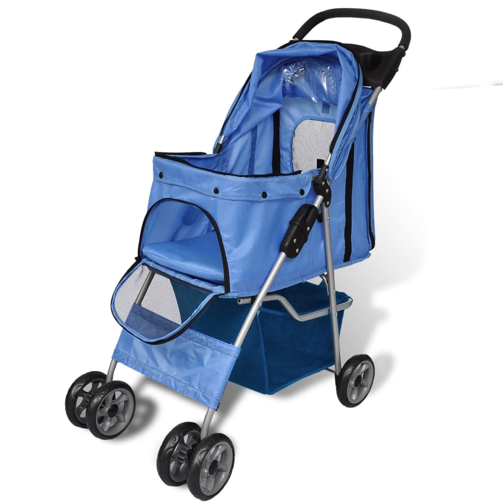 Wandelwagen voor hond blauw is nu te koop bij PeponiXL, paradijselijk wonen!