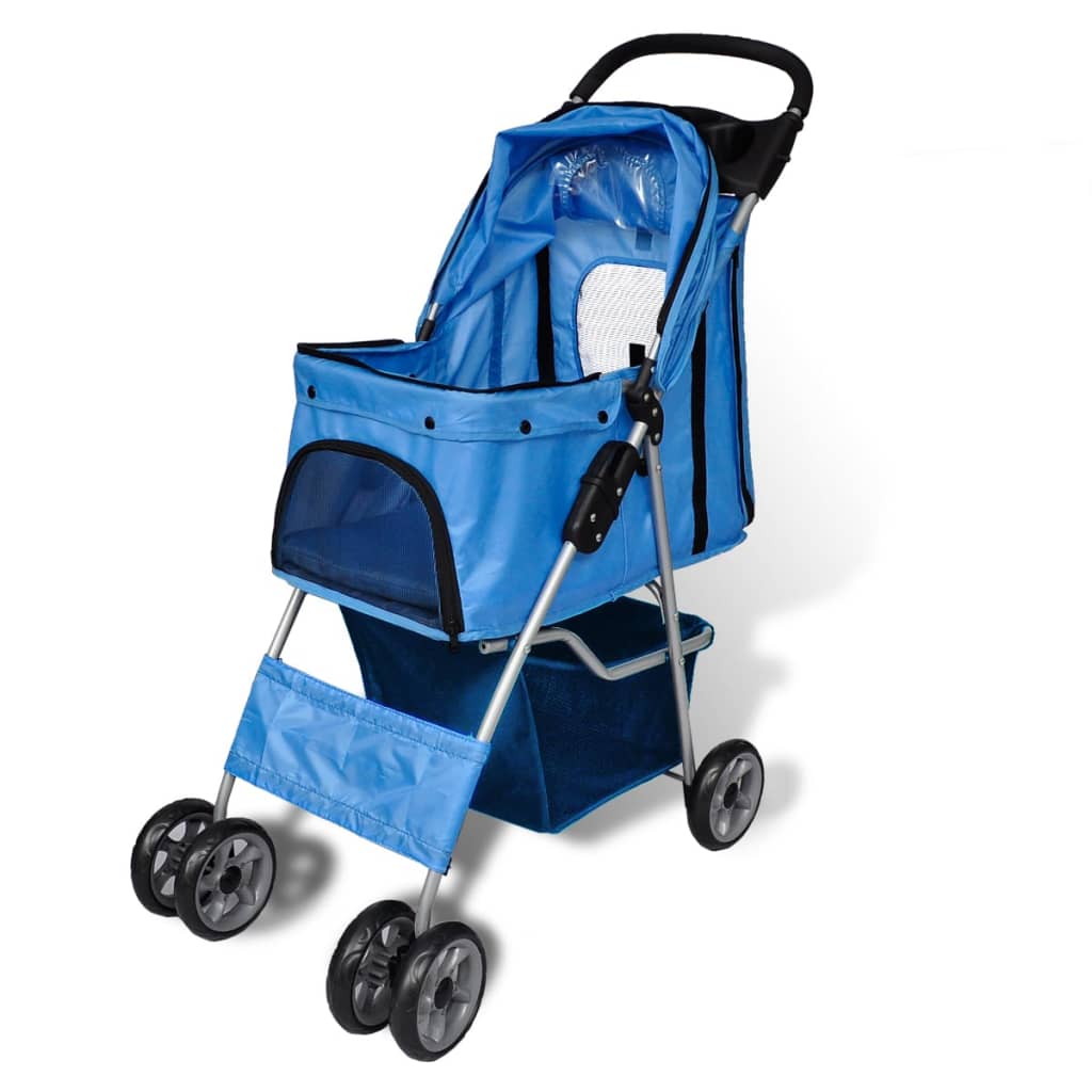 Wandelwagen voor hond blauw is nu te koop bij PeponiXL, paradijselijk wonen!