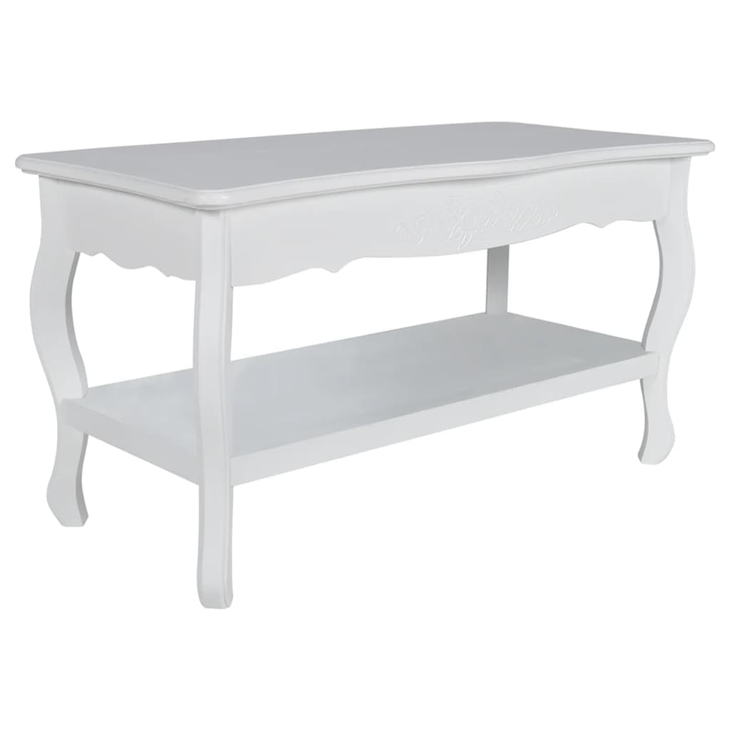 Salontafel met 2 lagen MDF wit is nu te koop bij PeponiXL, paradijselijk wonen!
