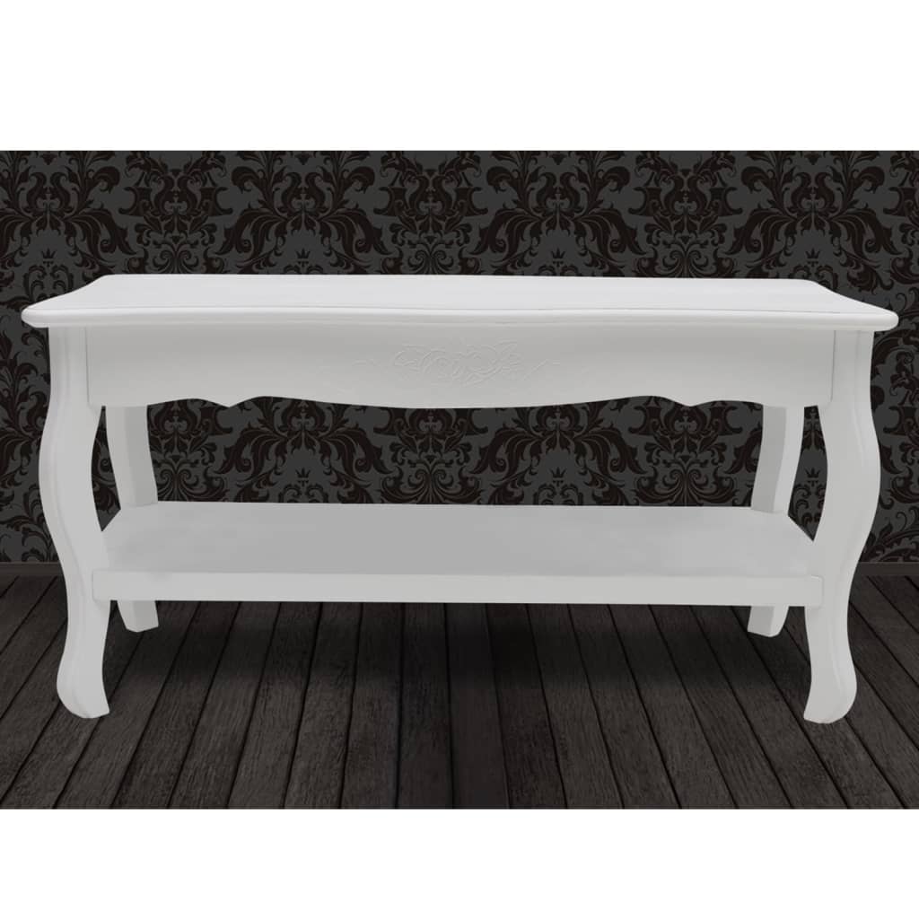 Salontafel met 2 lagen MDF wit is nu te koop bij PeponiXL, paradijselijk wonen!