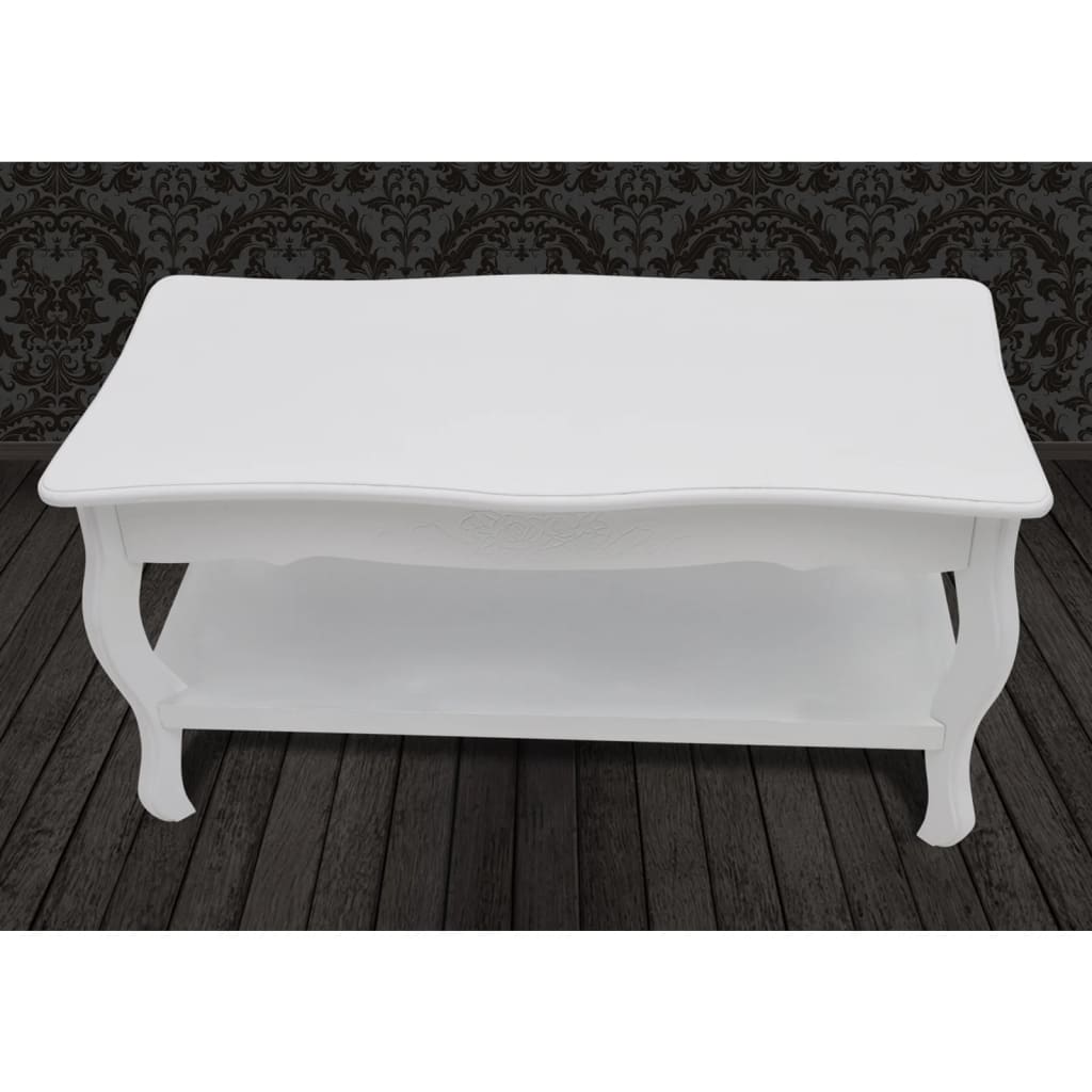 Salontafel met 2 lagen MDF wit is nu te koop bij PeponiXL, paradijselijk wonen!