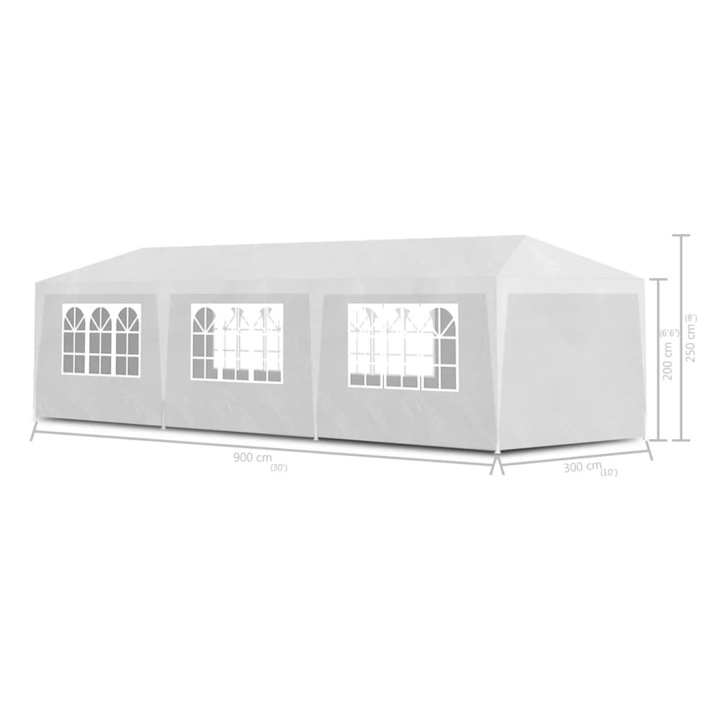 Partytent 3x9 m wit is nu te koop bij PeponiXL, paradijselijk wonen!