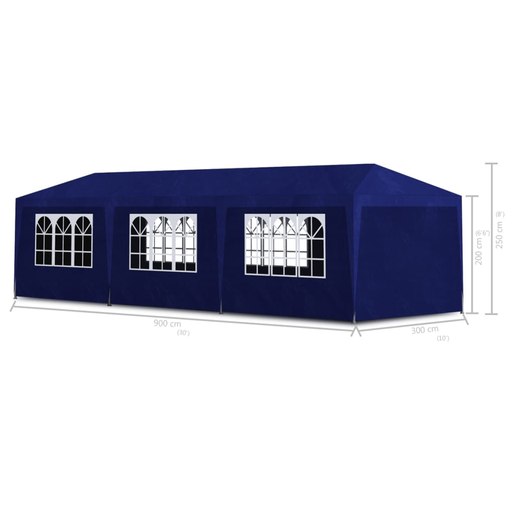 Partytent 3x9 m blauw is nu te koop bij PeponiXL, paradijselijk wonen!