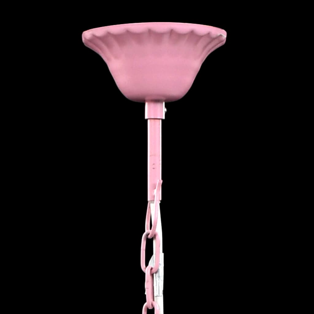 Kristallen licht met 5 gloeilampen rosa is nu te koop bij PeponiXL, paradijselijk wonen!