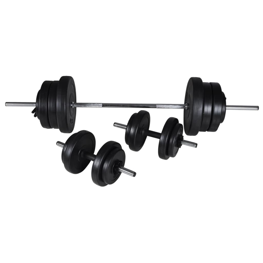 Barbell- en dumbbellset 60,5 kg is nu te koop bij PeponiXL, paradijselijk wonen!