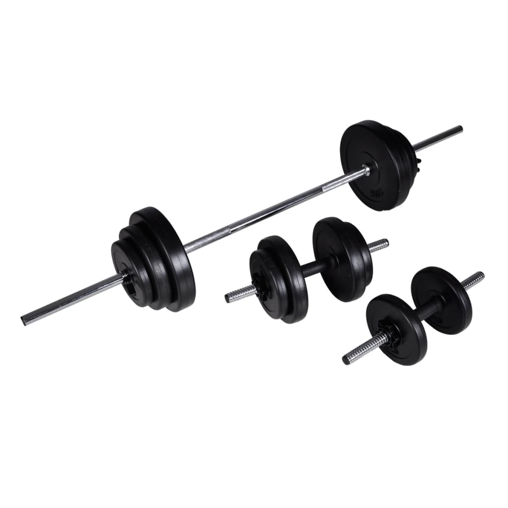 Barbell- en dumbbellset 30,5 kg is nu te koop bij PeponiXL, paradijselijk wonen!