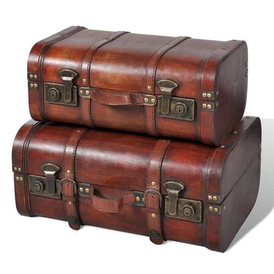 Schatkisten 2 st vintage-stijl hout bruin is nu te koop bij PeponiXL, paradijselijk wonen!