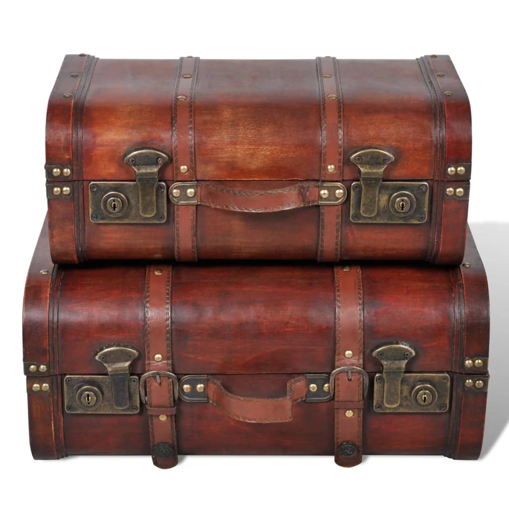 Schatkisten 2 st vintage-stijl hout bruin is nu te koop bij PeponiXL, paradijselijk wonen!