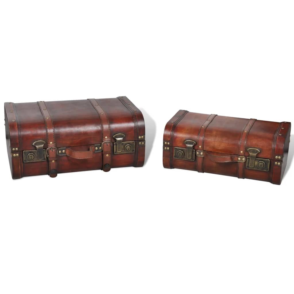 Schatkisten 2 st vintage-stijl hout bruin is nu te koop bij PeponiXL, paradijselijk wonen!