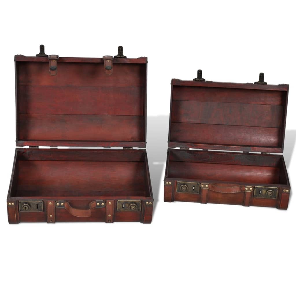 Schatkisten 2 st vintage-stijl hout bruin is nu te koop bij PeponiXL, paradijselijk wonen!