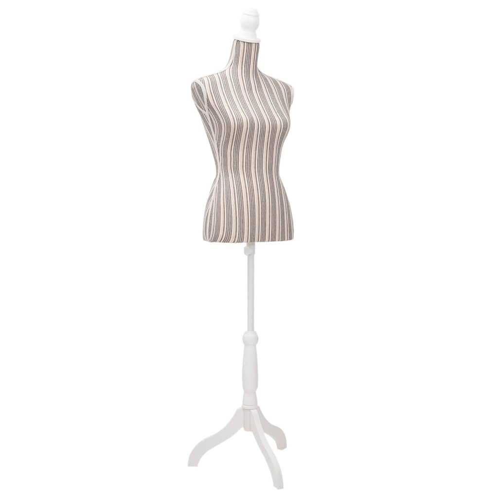 Etalagepop torso vrouw katoen linnen met strepen is nu te koop bij PeponiXL, paradijselijk wonen!
