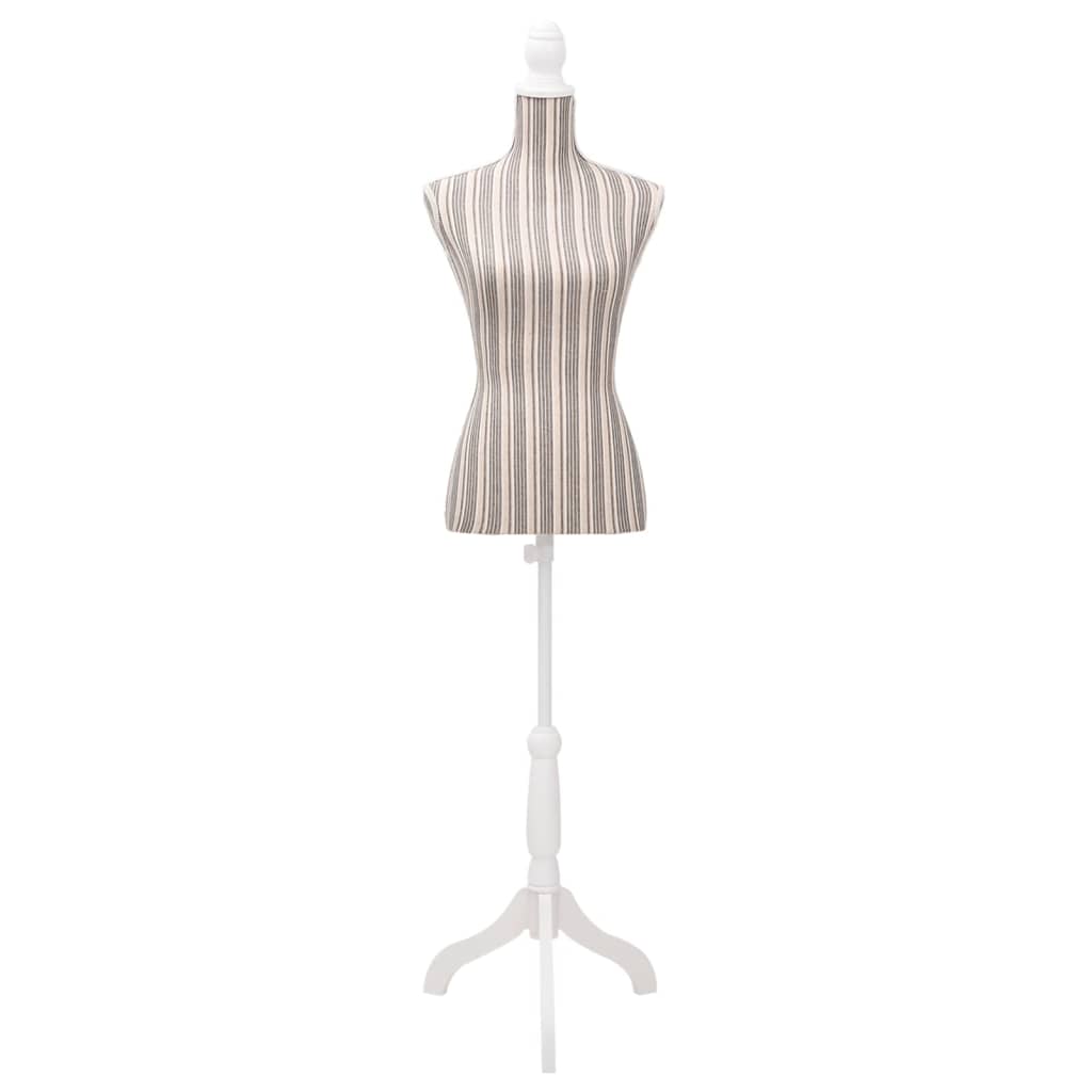Etalagepop torso vrouw katoen linnen met strepen is nu te koop bij PeponiXL, paradijselijk wonen!