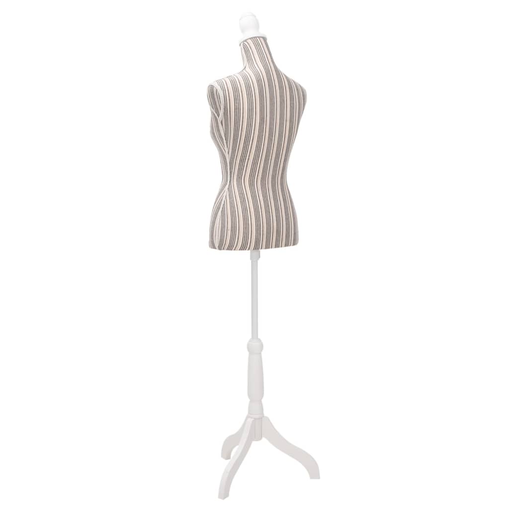 Etalagepop torso vrouw katoen linnen met strepen is nu te koop bij PeponiXL, paradijselijk wonen!