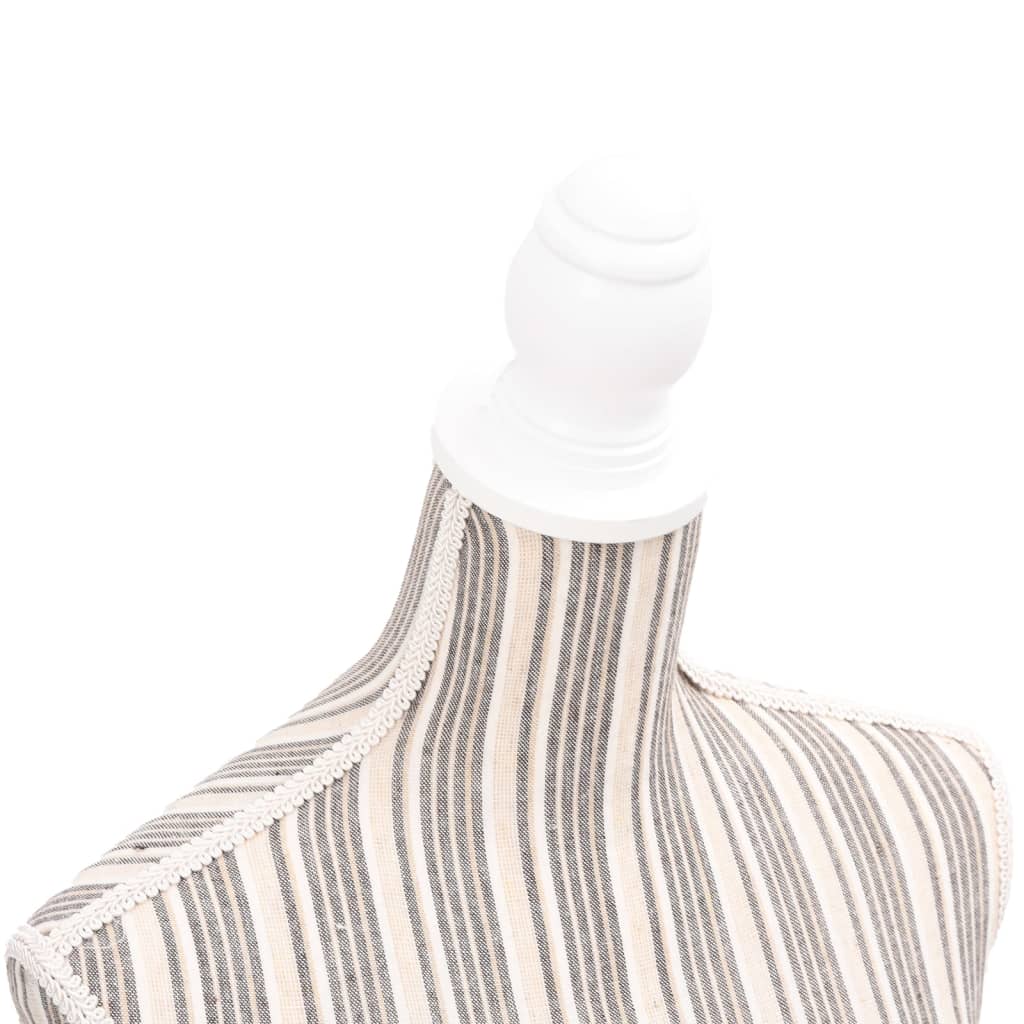 Etalagepop torso vrouw katoen linnen met strepen is nu te koop bij PeponiXL, paradijselijk wonen!