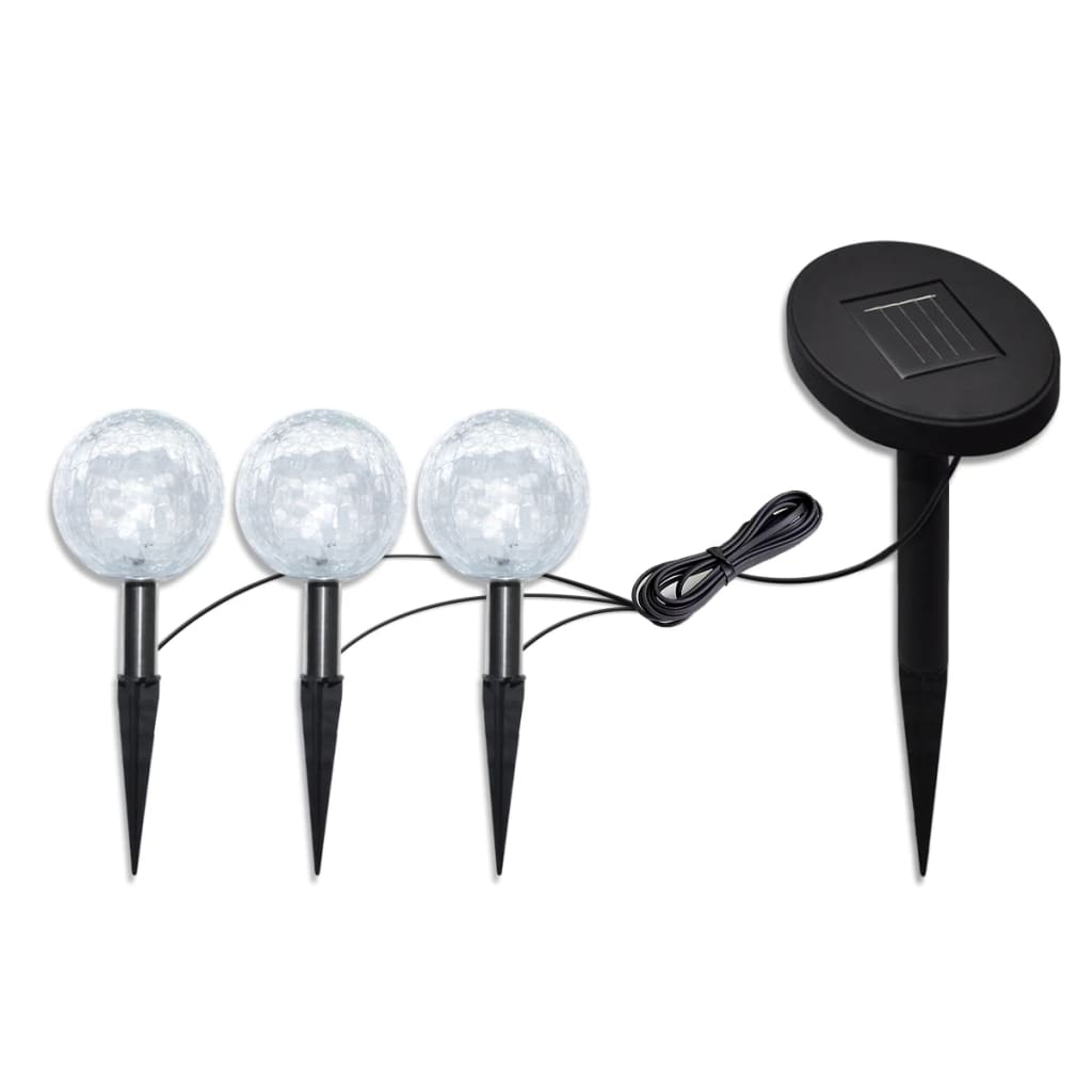 Solarbollampen 3 st LED met grondankers en zonnepaneel is nu te koop bij PeponiXL, paradijselijk wonen!