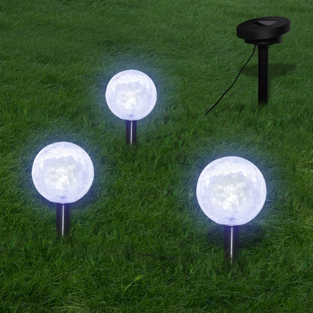 Solarbollampen 3 st LED met grondankers en zonnepaneel is nu te koop bij PeponiXL, paradijselijk wonen!