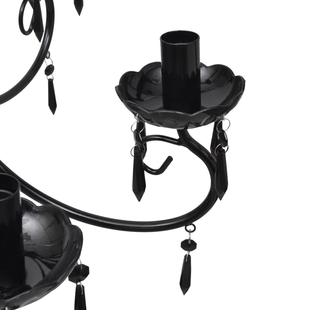 Plafondlamp kroonluchter 6 lampjes zwart is nu te koop bij PeponiXL, paradijselijk wonen!