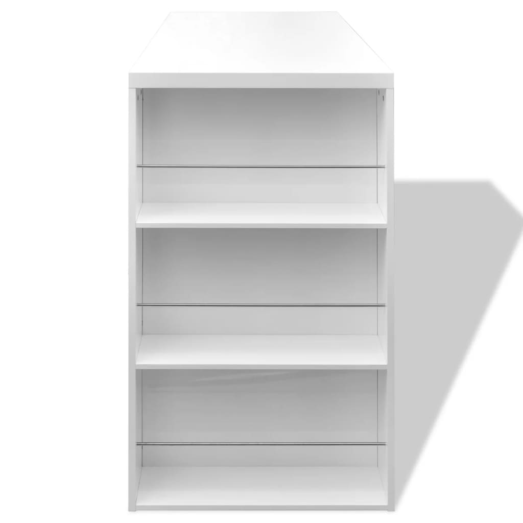 Bartafel met wijnrek MDF hoogglans wit is nu te koop bij PeponiXL, paradijselijk wonen!