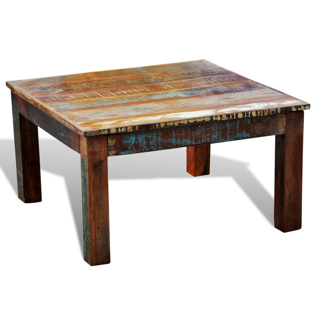 Salontafel vierkant gerecycled hout is nu te koop bij PeponiXL, paradijselijk wonen!