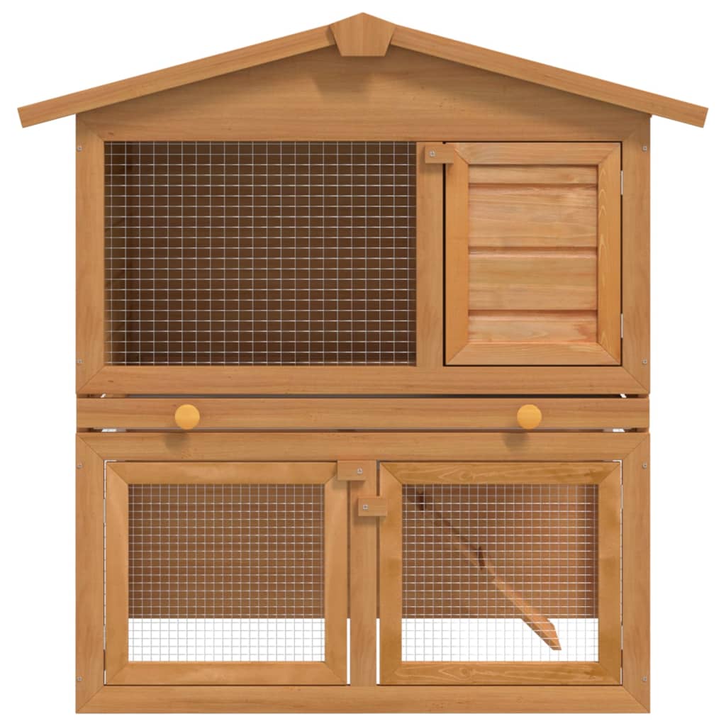 Konijnenhok voor buiten met 3 deuren hout is nu te koop bij PeponiXL, paradijselijk wonen!