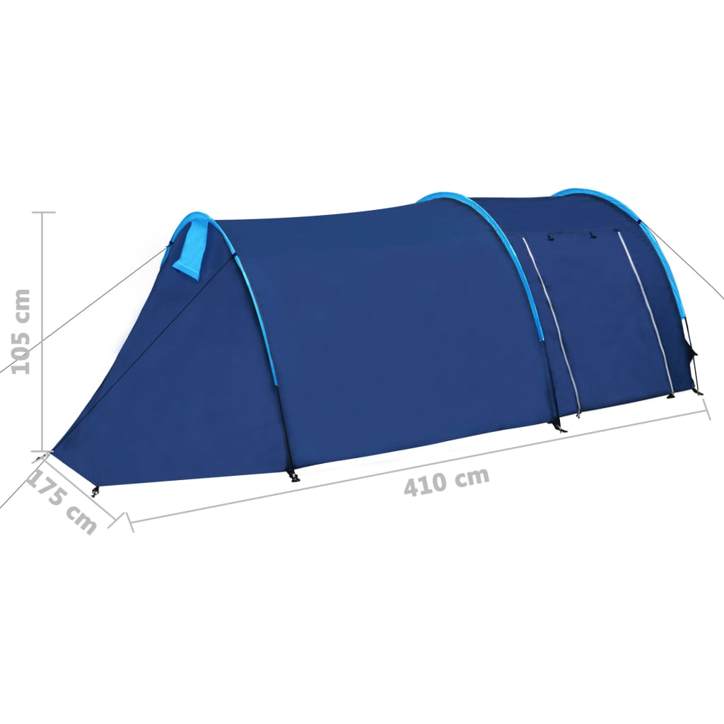 Tent 4-persoons marineblauw en lichtblauw is nu te koop bij PeponiXL, paradijselijk wonen!