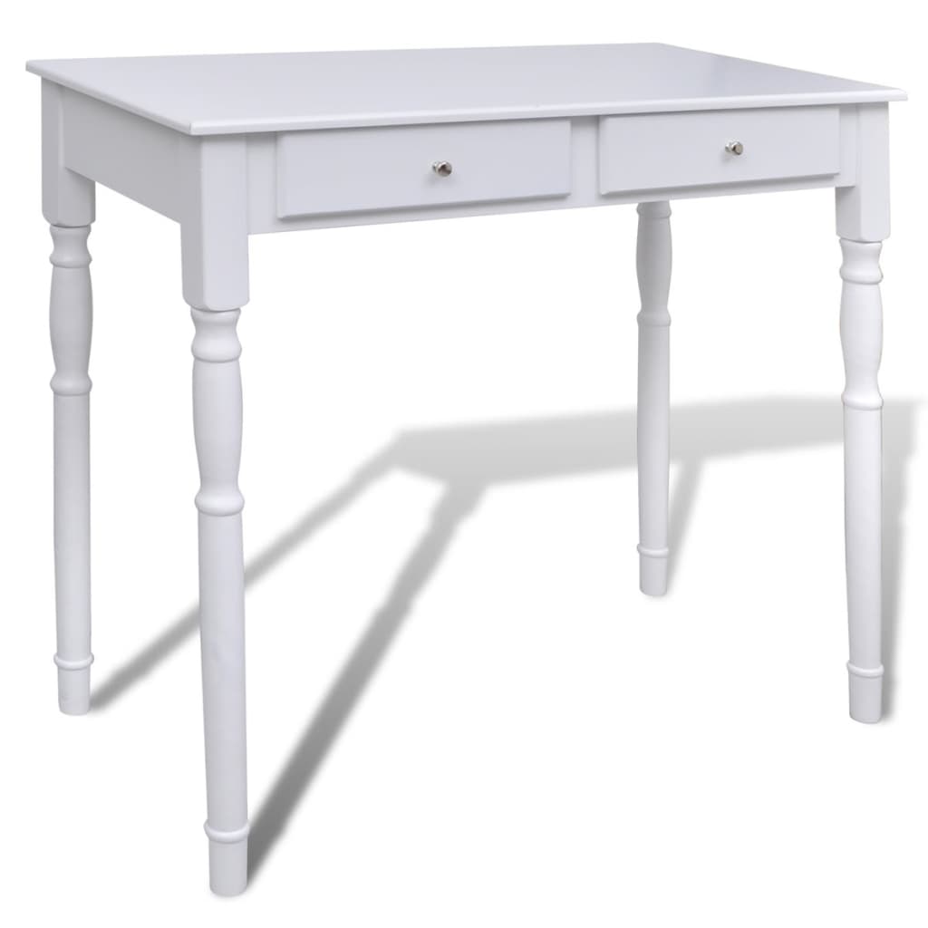 Kaptafel met 2 lades, 3-in-1 spiegel en krukje wit is nu te koop bij PeponiXL, paradijselijk wonen!