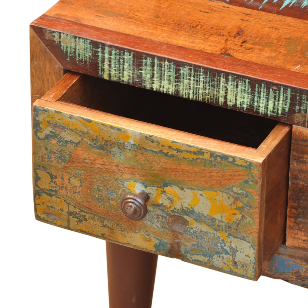 Salontafel met 1 gewelfde rand en 1 lade gerecycled hout is nu te koop bij PeponiXL, paradijselijk wonen!