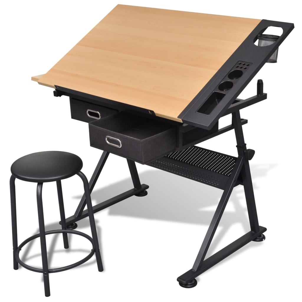 Tekentafel met 2 lades en kruk is nu te koop bij PeponiXL, paradijselijk wonen!
