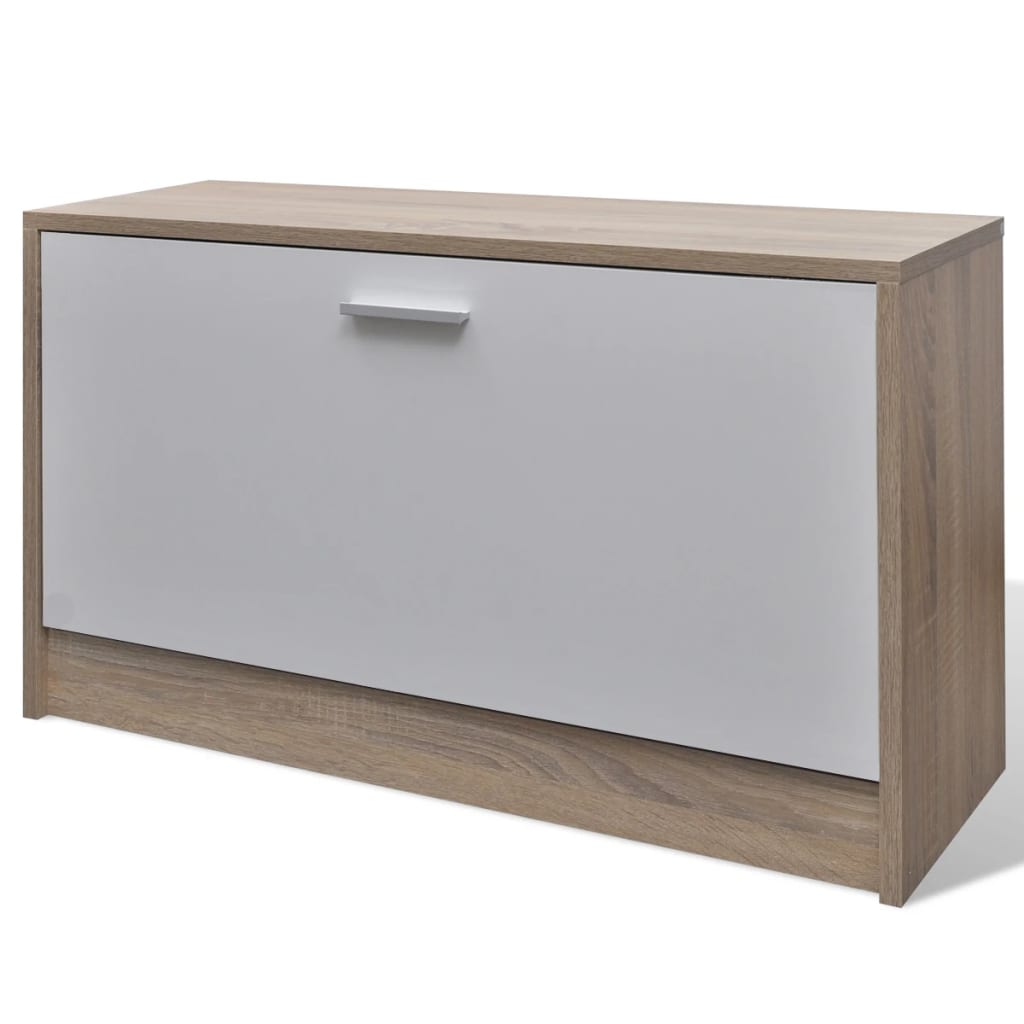 3-delige Schoenenkastset hout eikenkleurig en wit is nu te koop bij PeponiXL, paradijselijk wonen!