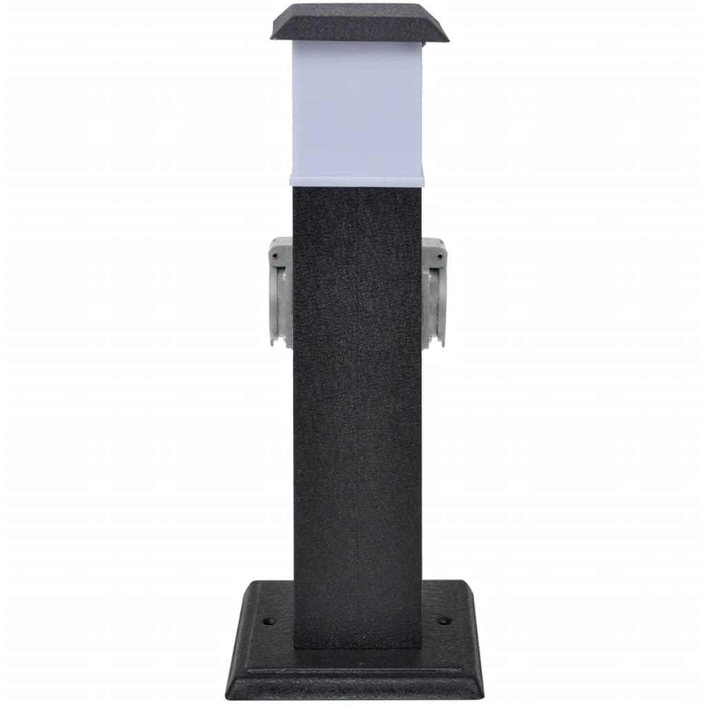 Buitenstopcontact op zuil met lamp (zwart) is nu te koop bij PeponiXL, paradijselijk wonen!