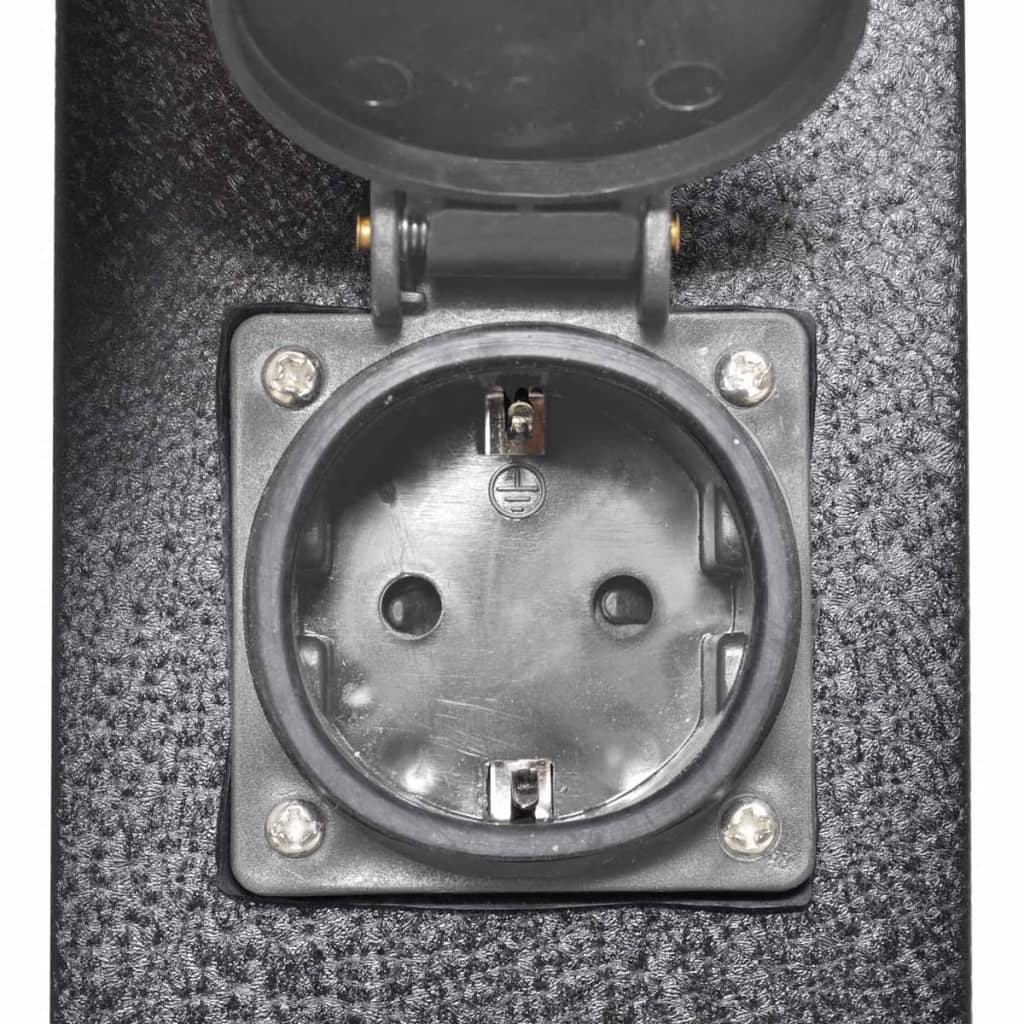 Buitenstopcontact op zuil met lamp (zwart) is nu te koop bij PeponiXL, paradijselijk wonen!