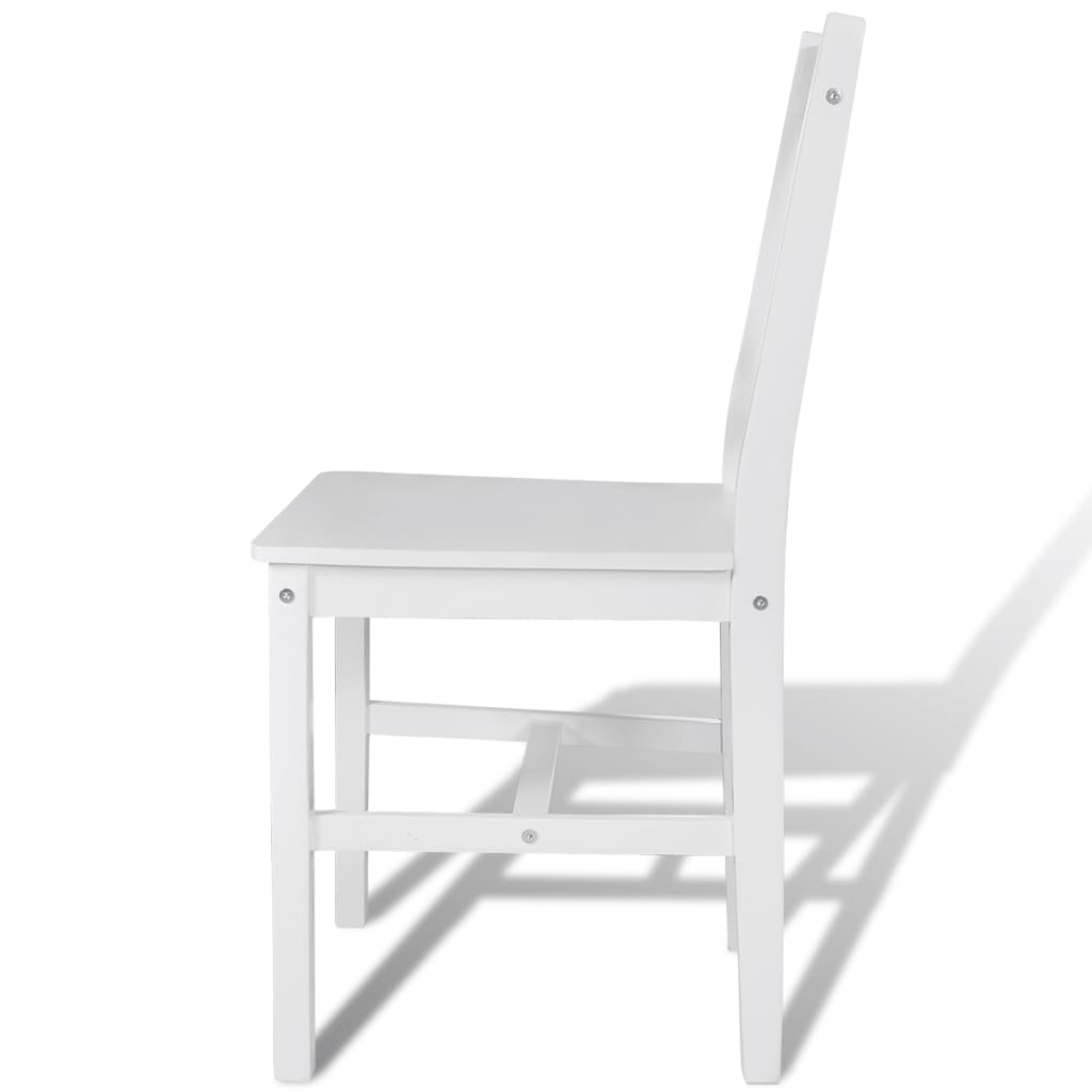 Eetkamerstoelen 2 st grenenhout wit is nu te koop bij PeponiXL, paradijselijk wonen!