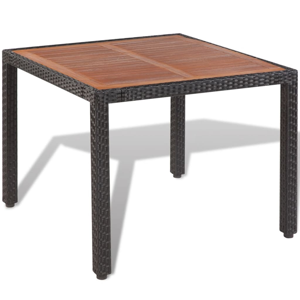 5-delige Tuinset met kussens poly rattan zwart is nu te koop bij PeponiXL, paradijselijk wonen!