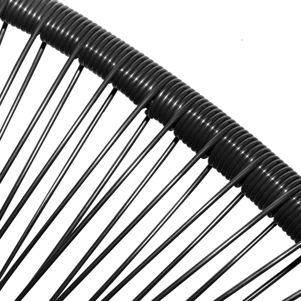 Tuinmaanstoel poly rattan zwart is nu te koop bij PeponiXL, paradijselijk wonen!