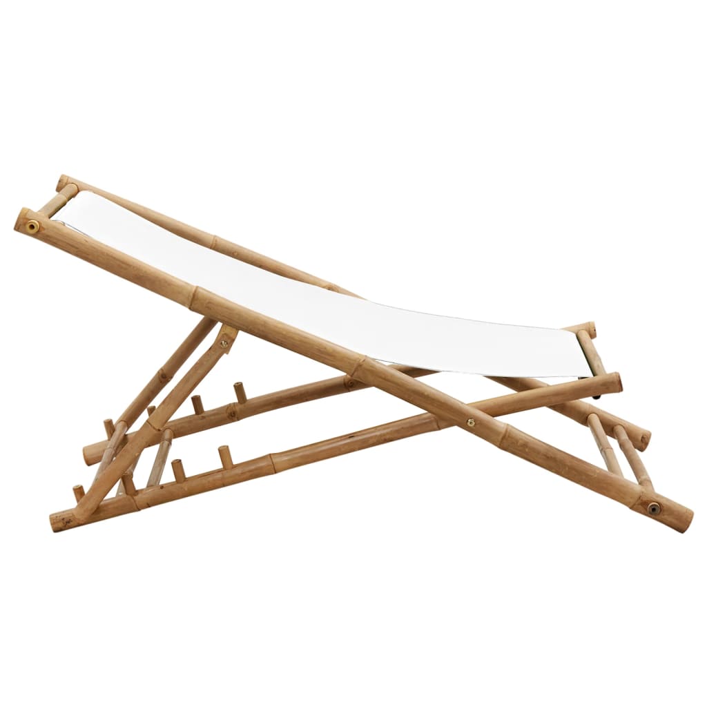 Terrasstoel bamboe en canvas is nu te koop bij PeponiXL, paradijselijk wonen!