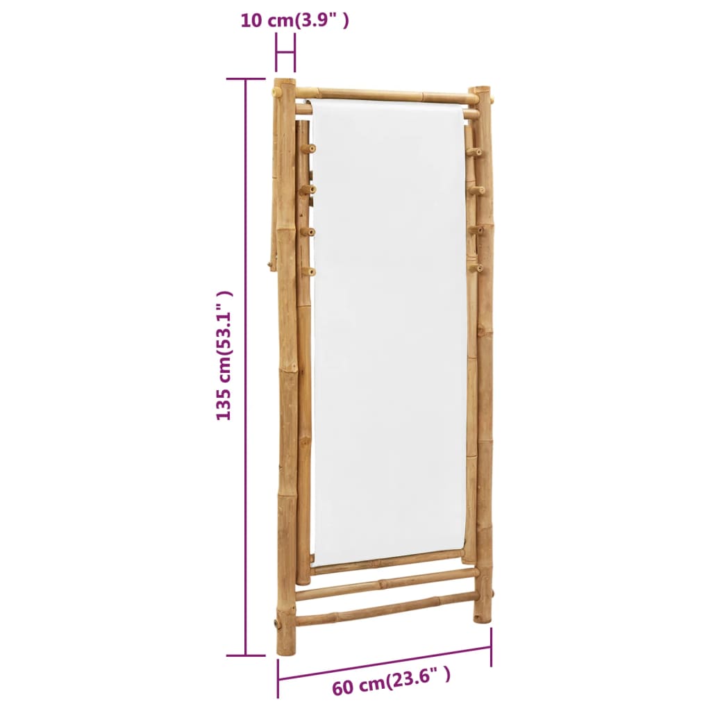Terrasstoel bamboe en canvas is nu te koop bij PeponiXL, paradijselijk wonen!