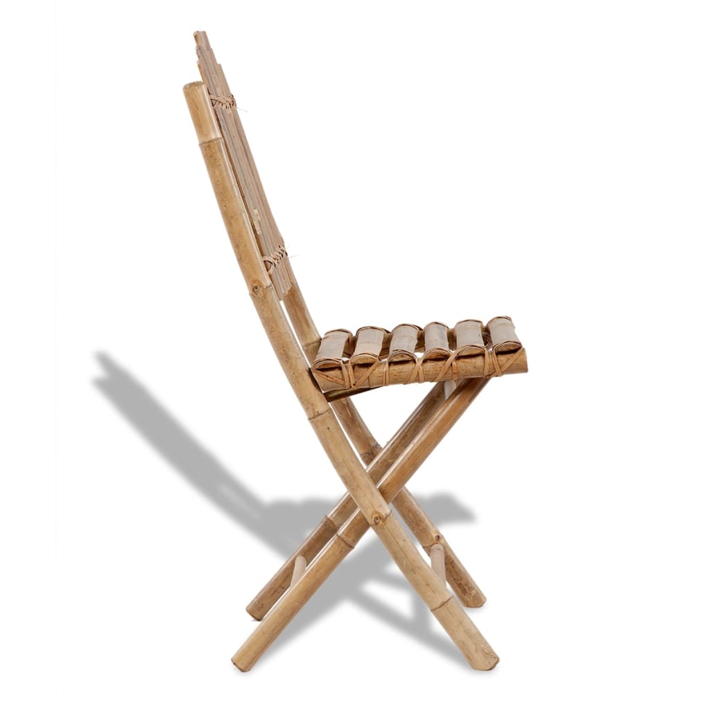 Tuinstoelen 2 st inklapbaar bamboe is nu te koop bij PeponiXL, paradijselijk wonen!