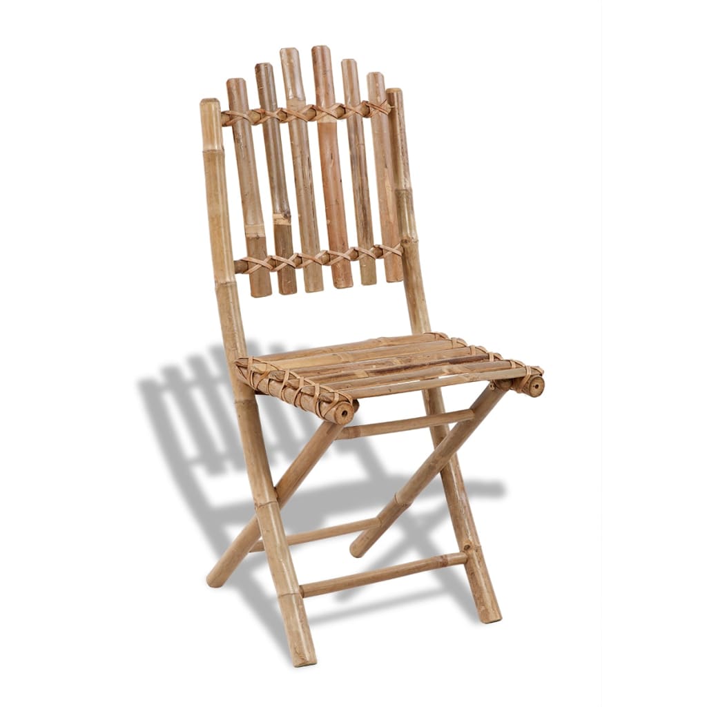 Tuinstoelen 2 st inklapbaar bamboe is nu te koop bij PeponiXL, paradijselijk wonen!