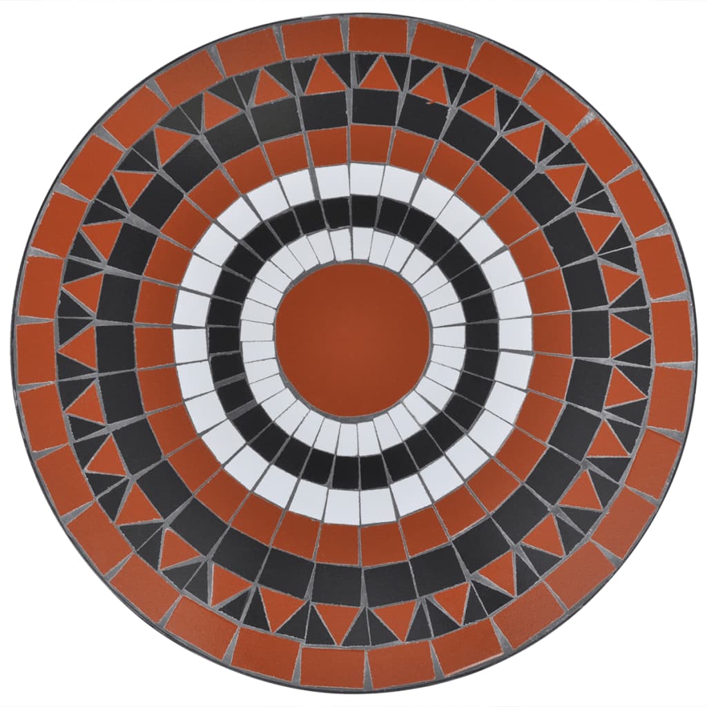 Bistrotafel 60 cm mozaïek terracottakleurig en wit is nu te koop bij PeponiXL, paradijselijk wonen!