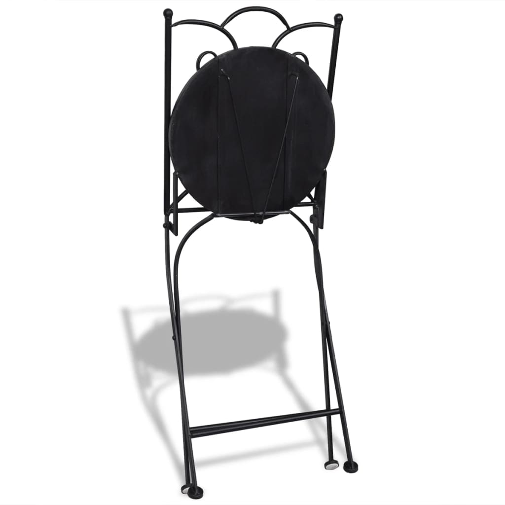Bistrostoelen inklapbaar 2 st keramiek terracottakleurig en wit is nu te koop bij PeponiXL, paradijselijk wonen!