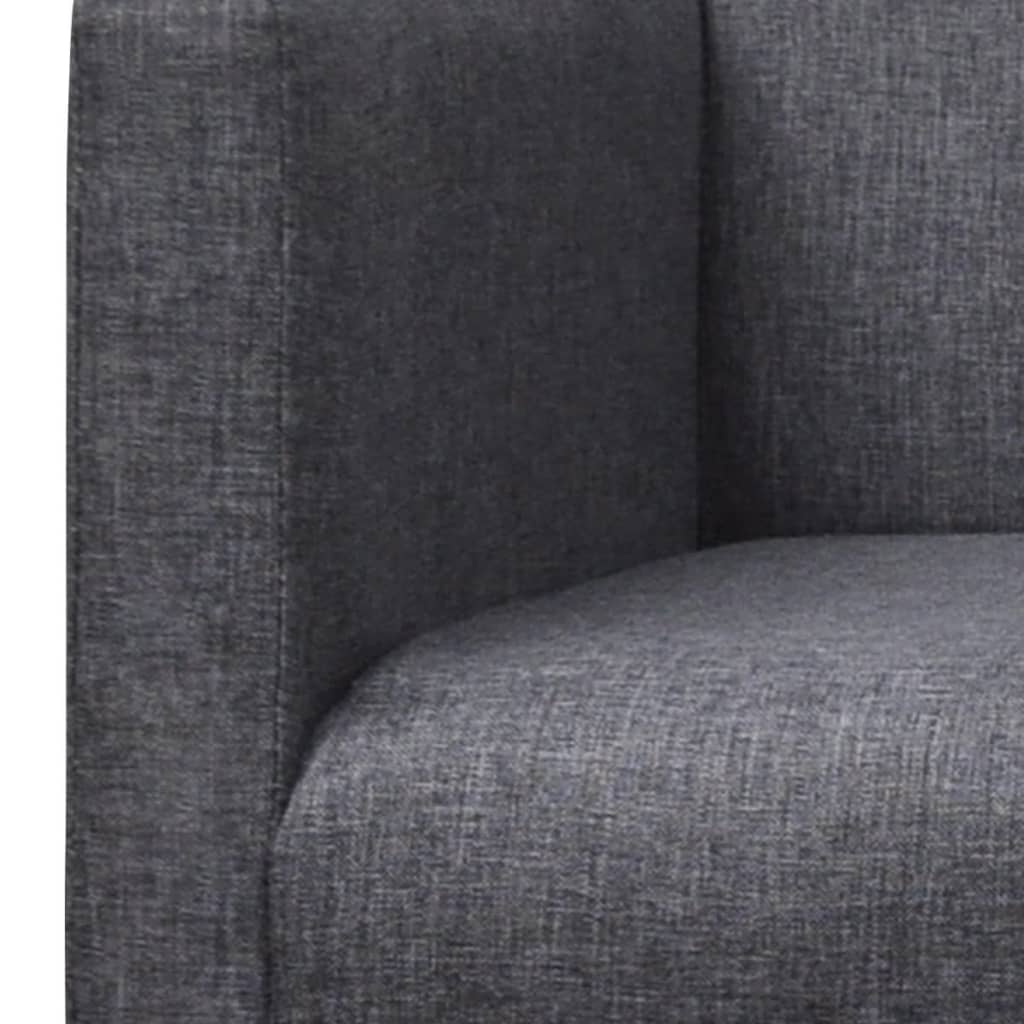 Bank met gevoerde kussens stof rubberwood donkergrijs is nu te koop bij PeponiXL, paradijselijk wonen!