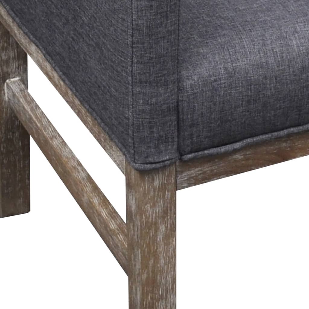 Bank met gevoerde kussens stof rubberwood donkergrijs is nu te koop bij PeponiXL, paradijselijk wonen!
