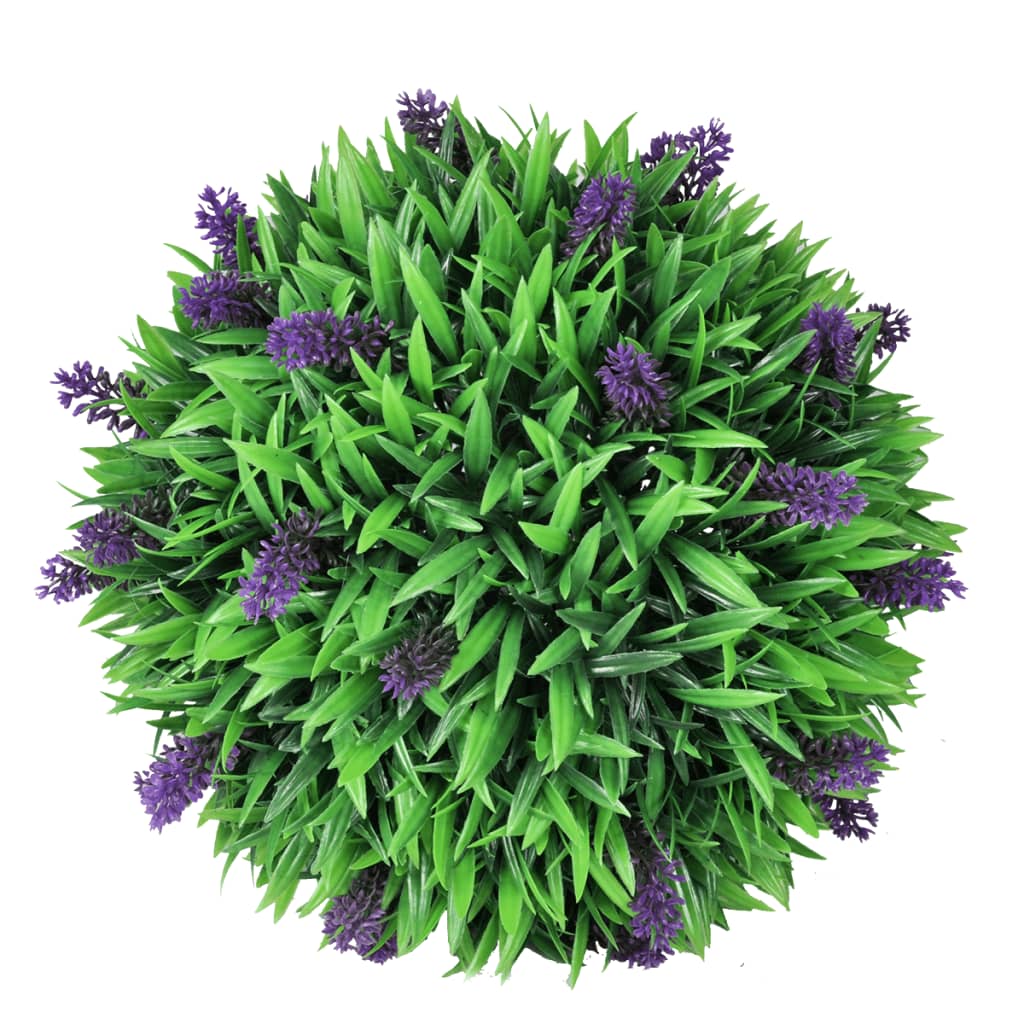2-delige Kunstbuxussenset bolvormig met lavendel 30 cm is nu te koop bij PeponiXL, paradijselijk wonen!