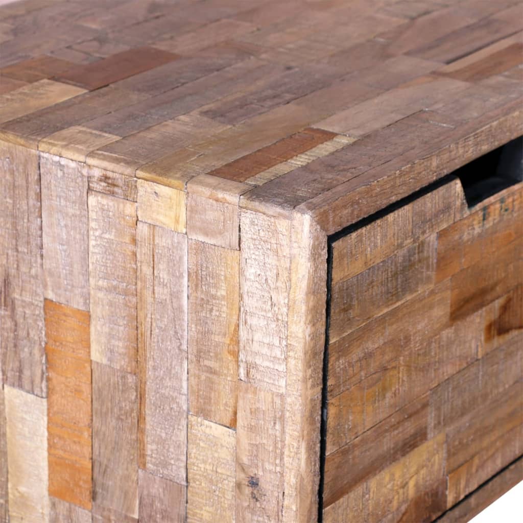 Wandtafel met 3 lades gerecycled teakhout is nu te koop bij PeponiXL, paradijselijk wonen!