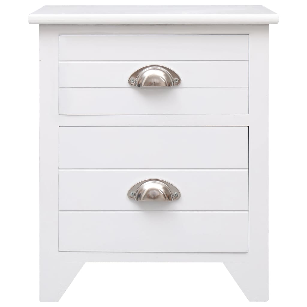 Nachtkastjes 2 st met 2 lades wit is nu te koop bij PeponiXL, paradijselijk wonen!