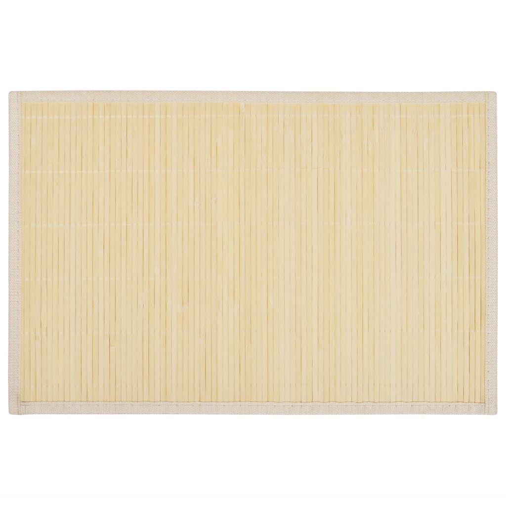 6 Placemats bamboe 30 x 45 cm natuurlijk is nu te koop bij PeponiXL, paradijselijk wonen!